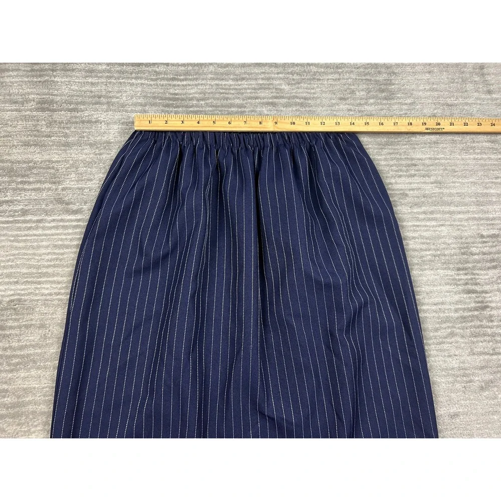 Style Setter Fashions Skirt Suit Womens XL Navy Pinstripe Pearl Button Vintage